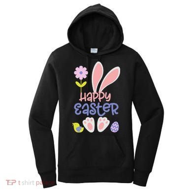 Easter Bunny Ears And Eggs Happy Easter Women's Hoodie