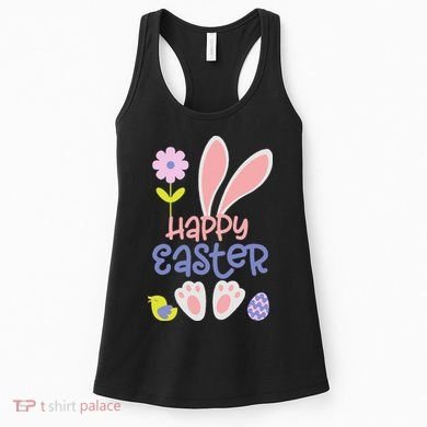 Easter Bunny Ears And Eggs Happy Easter Women's Tank Top