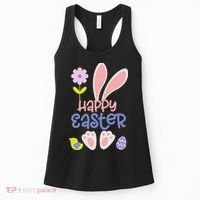 Easter Bunny Ears And Eggs Happy Easter Women's Tank Top thumb 0