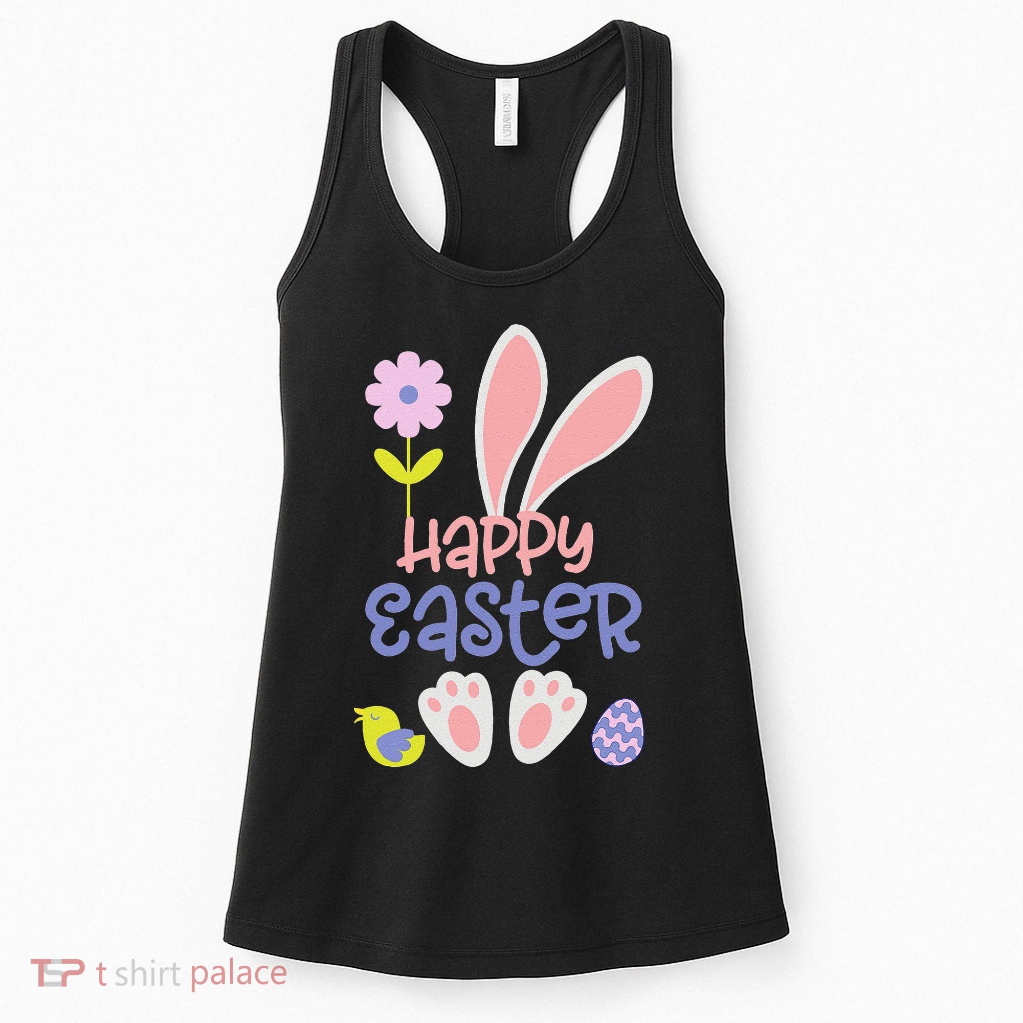 Easter Bunny Ears And Eggs Happy Easter Women's Tank Top