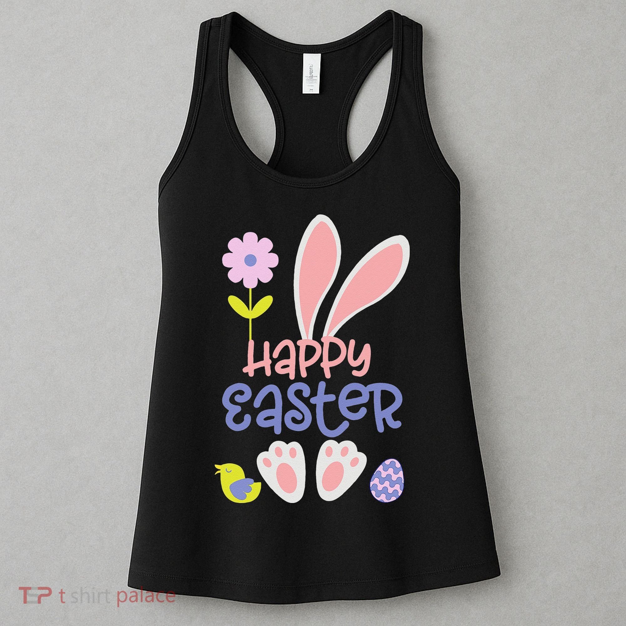 Easter Bunny Ears And Eggs Happy Easter Women's Tank Top