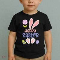 Easter Bunny Ears And Eggs Happy Easter Toddler T-Shirt thumb 2