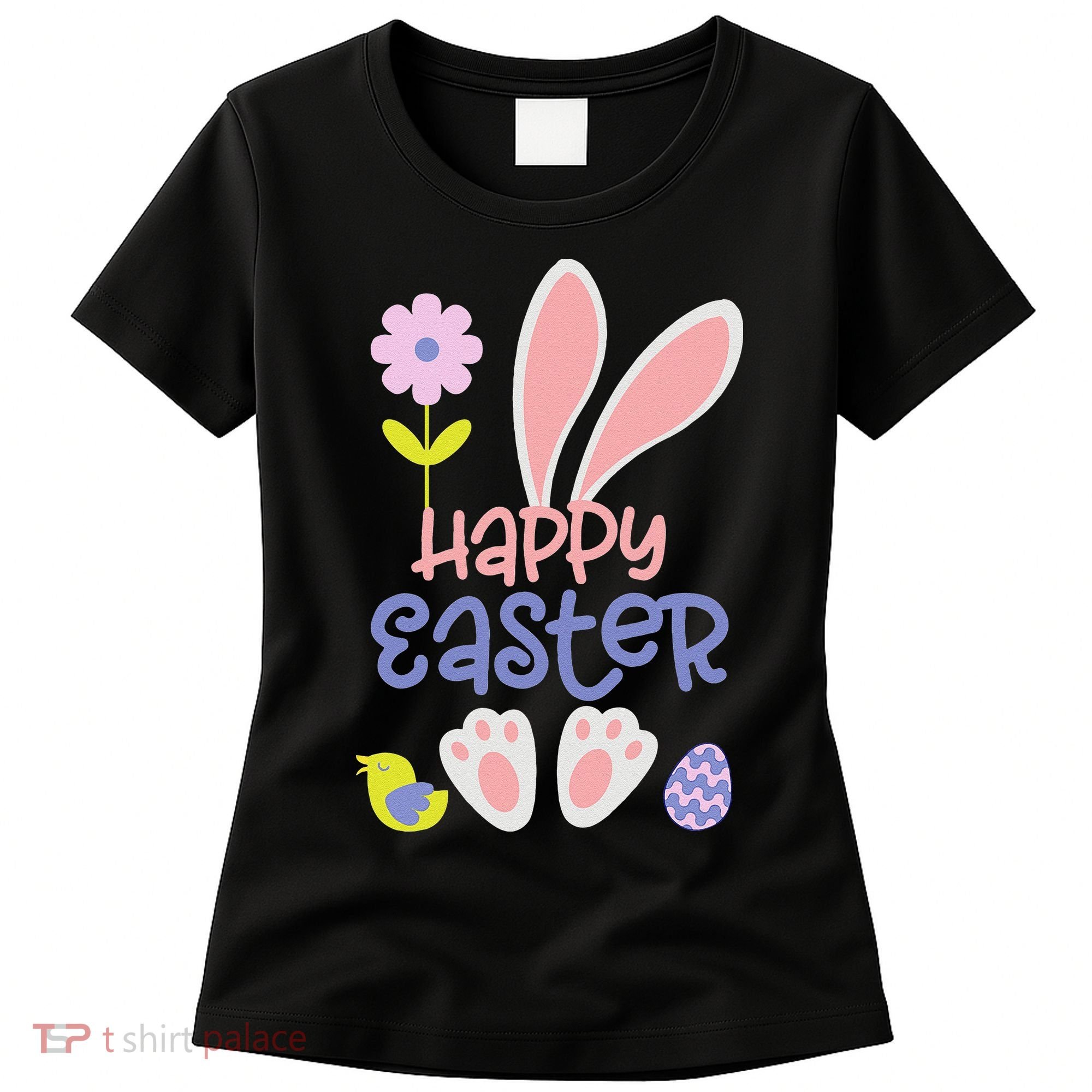 Easter Bunny Ears And Eggs Happy Easter Women's T-Shirt