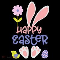Easter Bunny Ears And Eggs Happy Easter Women's T-Shirt thumb 6