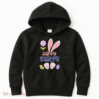 Easter Bunny Ears And Eggs Happy Easter Kids Hoodie