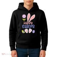 Easter Bunny Ears And Eggs Happy Easter Kids Hoodie thumb 4