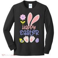 Easter Bunny Ears And Eggs Happy Easter Kids Long Sleeve Shirt thumb 0