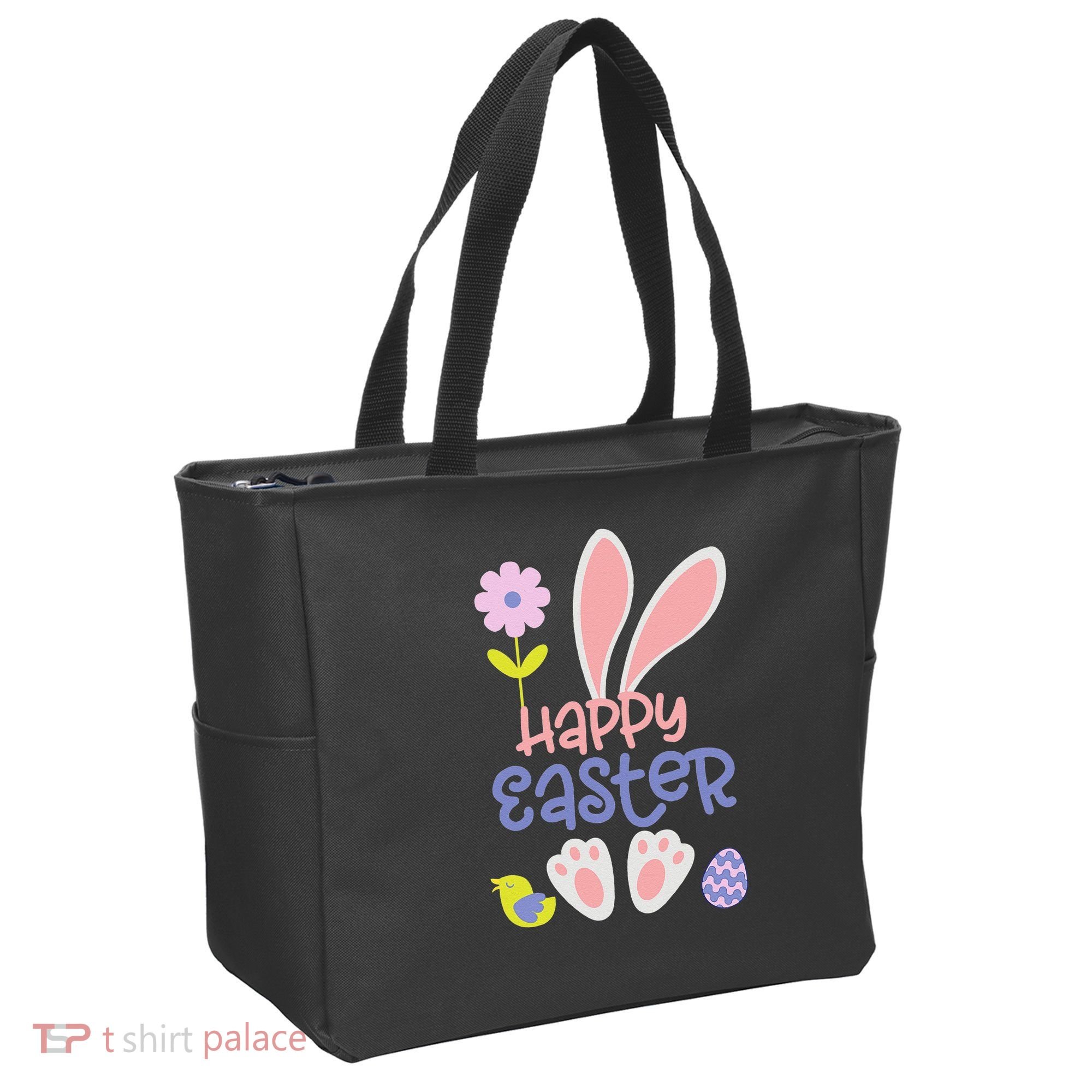 Easter Bunny Ears And Eggs Happy Easter Tote Bag