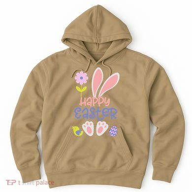 Easter Bunny Ears And Eggs Happy Easter Hoodie