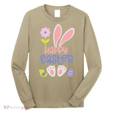Easter Bunny Ears And Eggs Happy Easter Long Sleeve Shirt