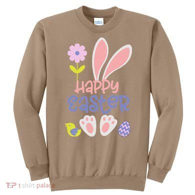 Easter Bunny Ears And Eggs Happy Easter Sweatshirt