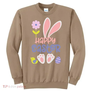 Easter Bunny Ears And Eggs Happy Easter Sweatshirt