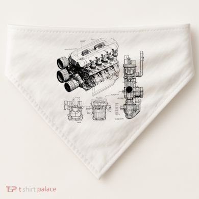 Engine Blueprint USA-Made Doggie Bandana