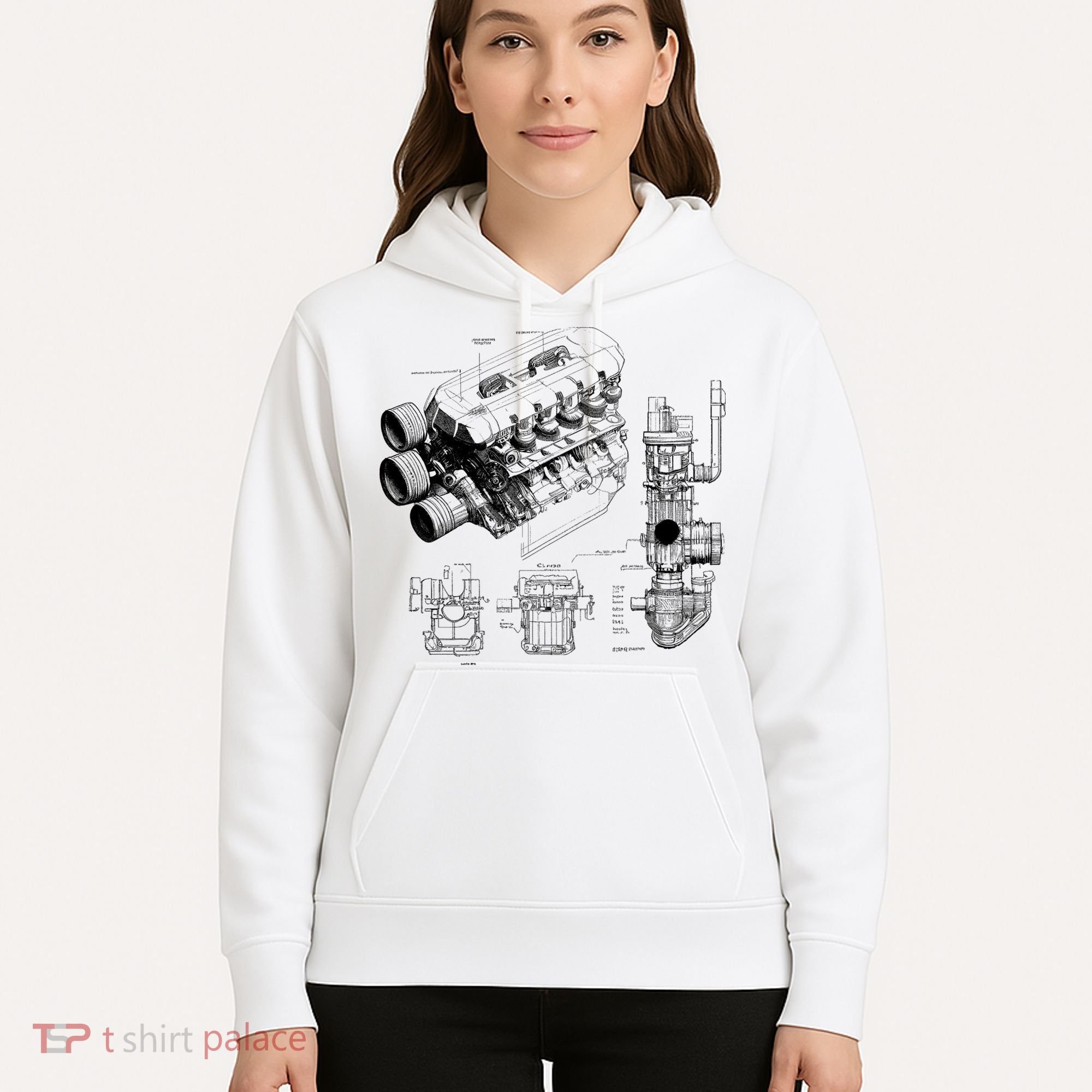 Engine Blueprint Hoodie