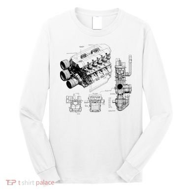 Engine Blueprint Long Sleeve Shirt