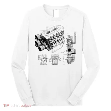 Engine Blueprint Long Sleeve Shirt