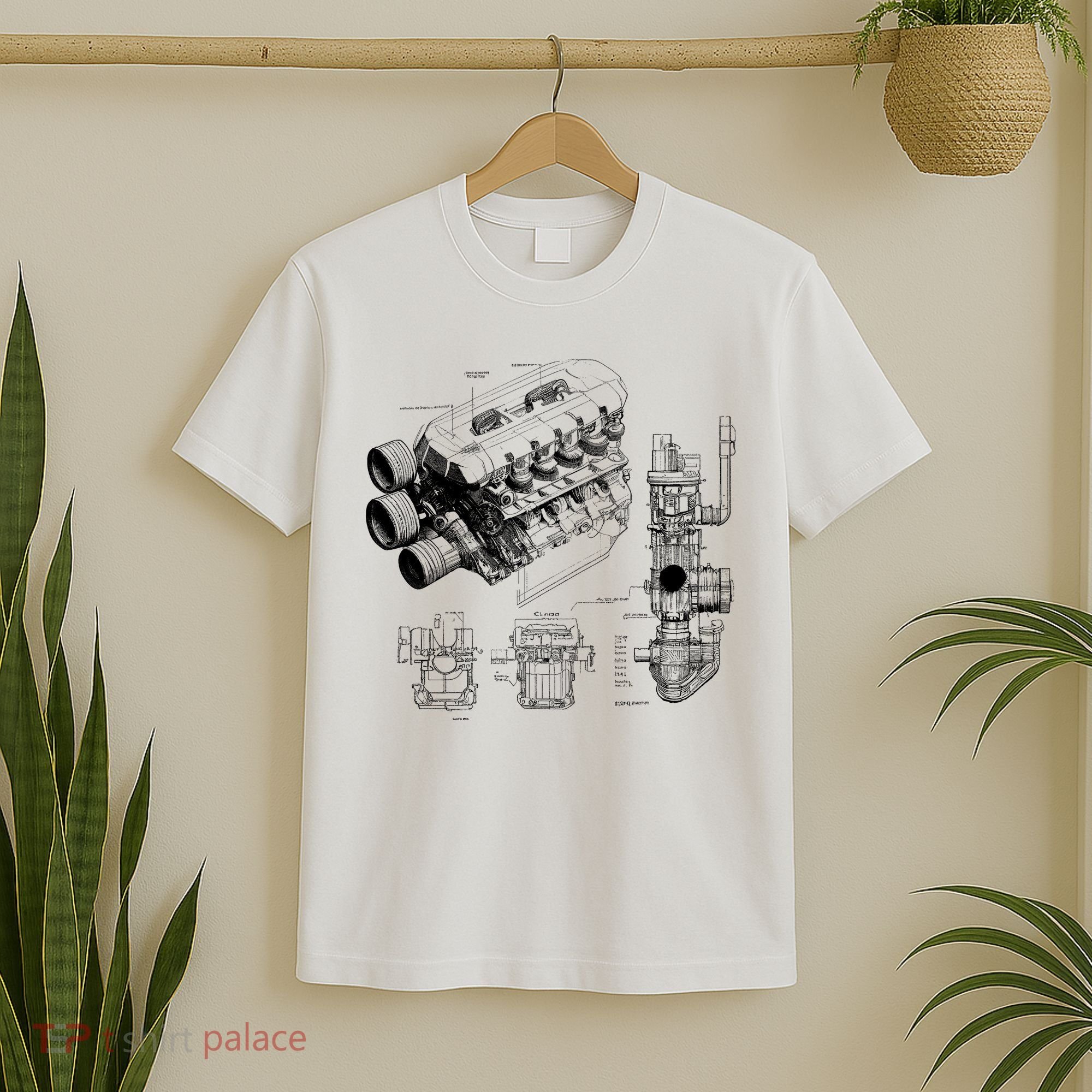 Engine Blueprint T-Shirt