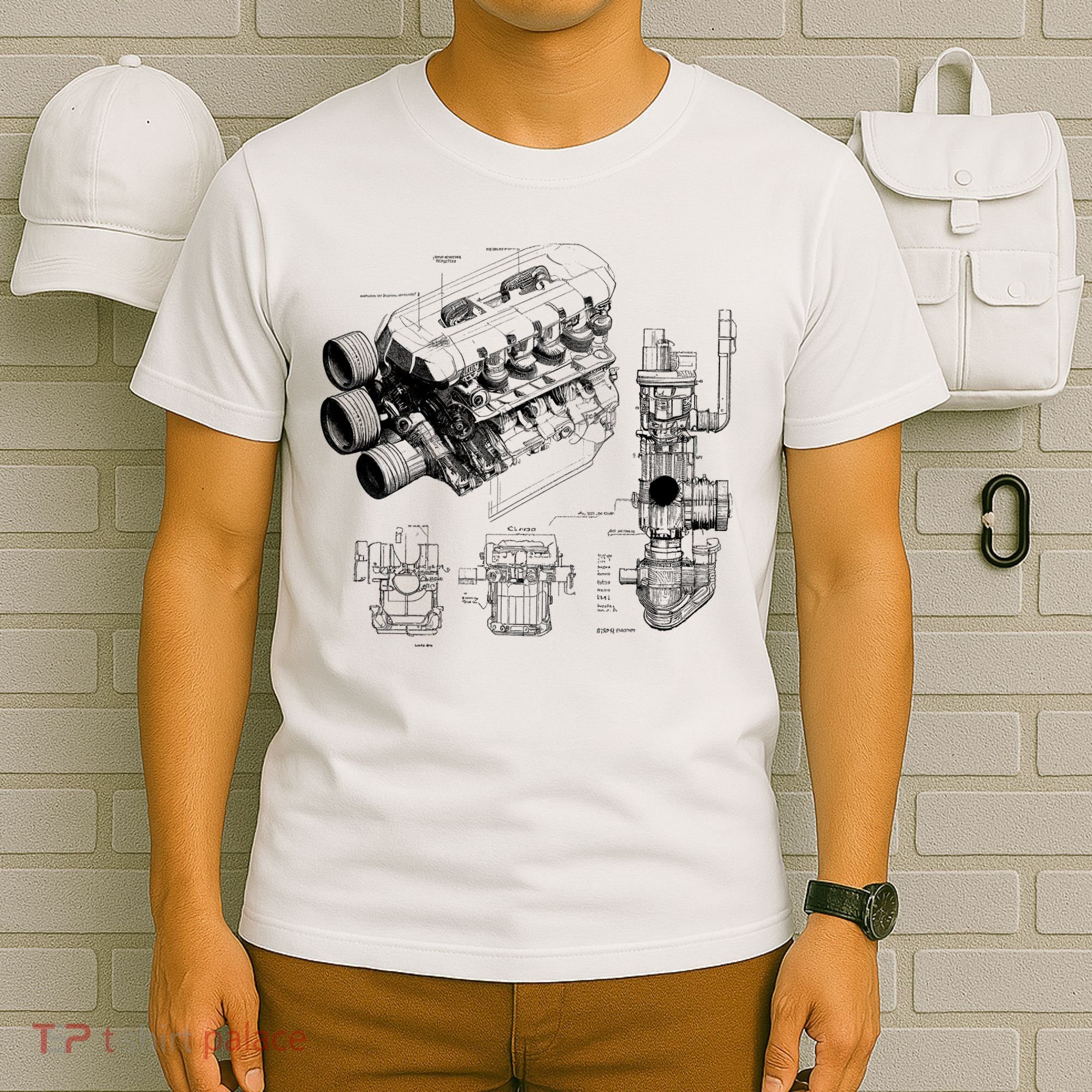 Engine Blueprint T-Shirt