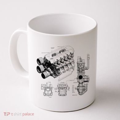 Engine Blueprint Coffee Mug