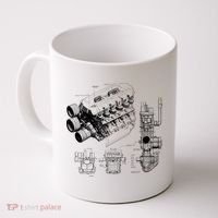 Engine Blueprint Coffee Mug thumb 0