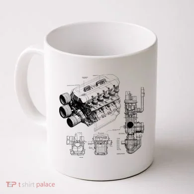 Engine Blueprint Coffee Mug
