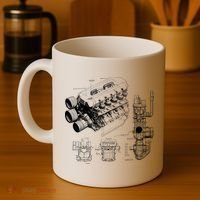 Engine Blueprint Coffee Mug thumb 4