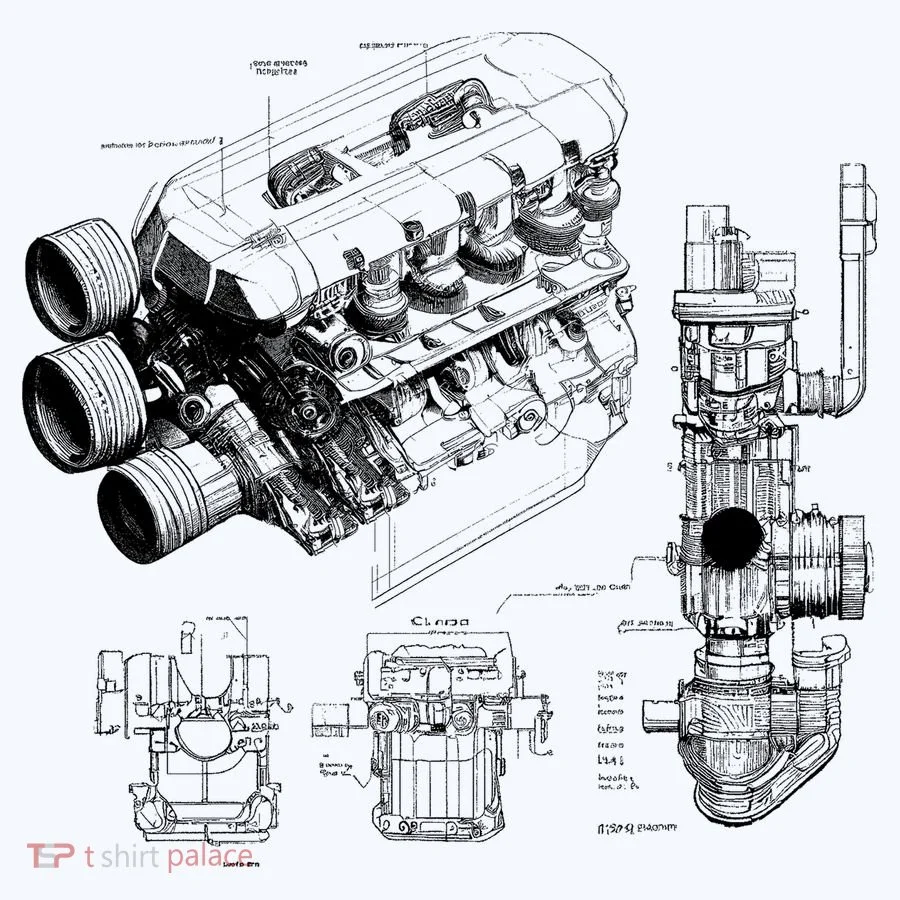 Engine Blueprint Magnet
