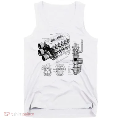 Engine Blueprint Tank Top