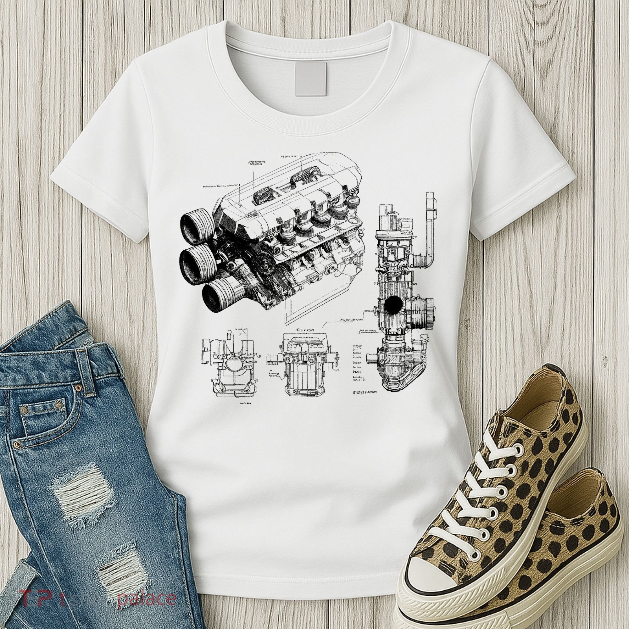 Engine Blueprint Women's T-Shirt