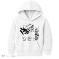 Engine Blueprint Kids Hoodie thumb 0