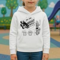 Engine Blueprint Kids Hoodie thumb 3