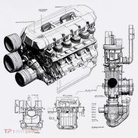 Engine Blueprint Kids Hoodie thumb 5