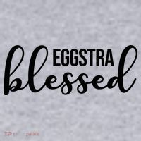 Eggstra Blessed Easter Holiday Women's Racerback Cropped Tank thumb 2