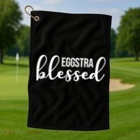 Eggstra Blessed Easter Holiday Golf Towel thumb 1