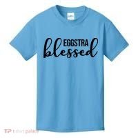 Eggstra Blessed Easter Holiday Kids T-Shirt thumb 0