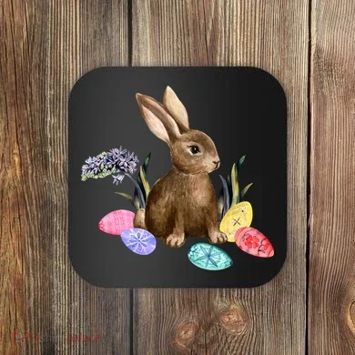 Easter Bunny Egg Spring Holiday Cute Coaster