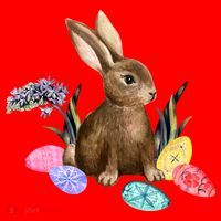 Easter Bunny Egg Spring Holiday Cute Santa Hat thumb 1