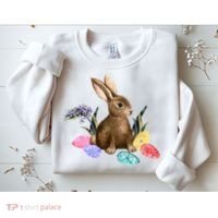 Easter Bunny Egg Spring Holiday Cute Sweatshirt thumb 2