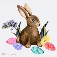 Easter Bunny Egg Spring Holiday Cute Button thumb 1
