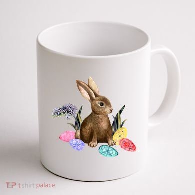 Easter Bunny Egg Spring Holiday Cute Coffee Mug back