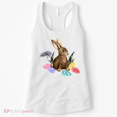 Easter Bunny Egg Spring Holiday Cute Women's Tank Top