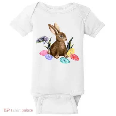 Easter Bunny Egg Spring Holiday Cute Baby Bodysuit