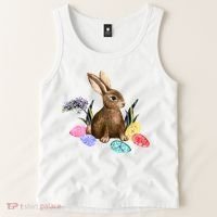 Easter Bunny Egg Spring Holiday Cute Tank Top thumb 2
