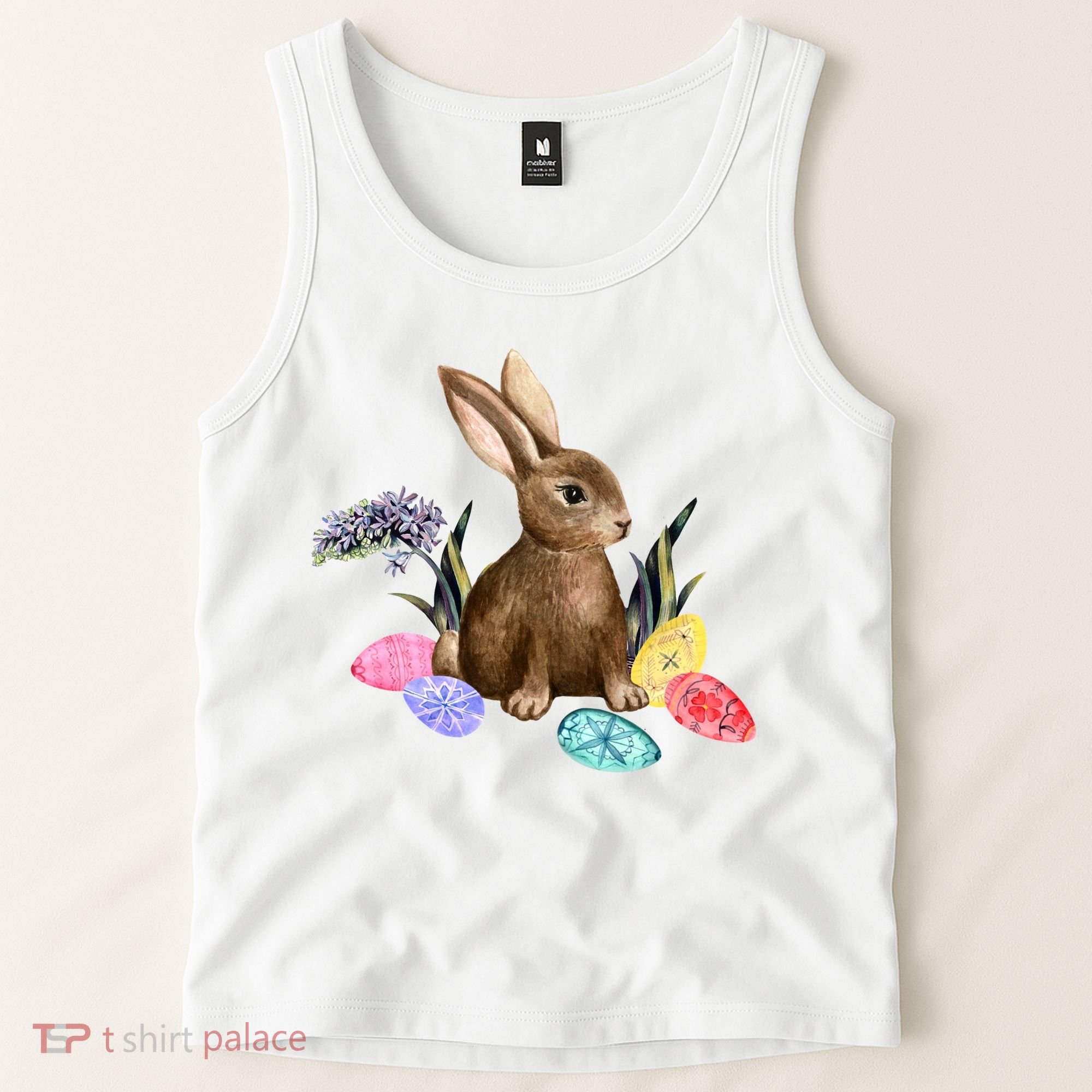 Easter Bunny Egg Spring Holiday Cute Tank Top