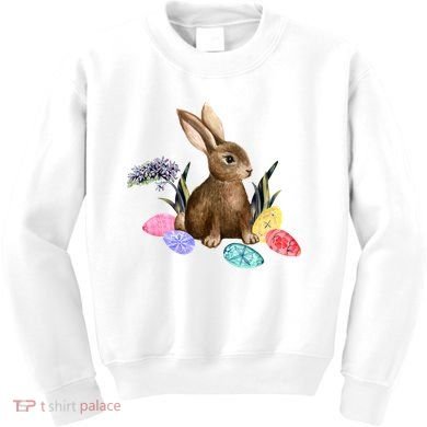 Easter Bunny Egg Spring Holiday Cute Kids Sweatshirt
