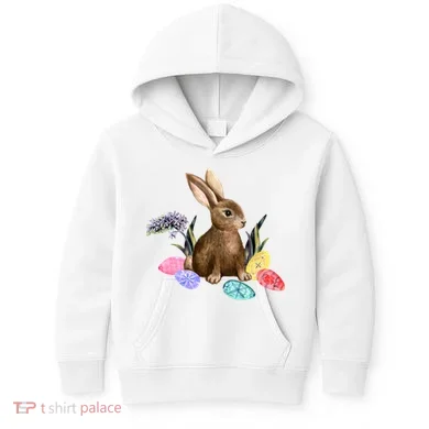 Easter Bunny Egg Spring Holiday Cute Kids Hoodie