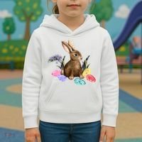 Easter Bunny Egg Spring Holiday Cute Kids Hoodie thumb 3