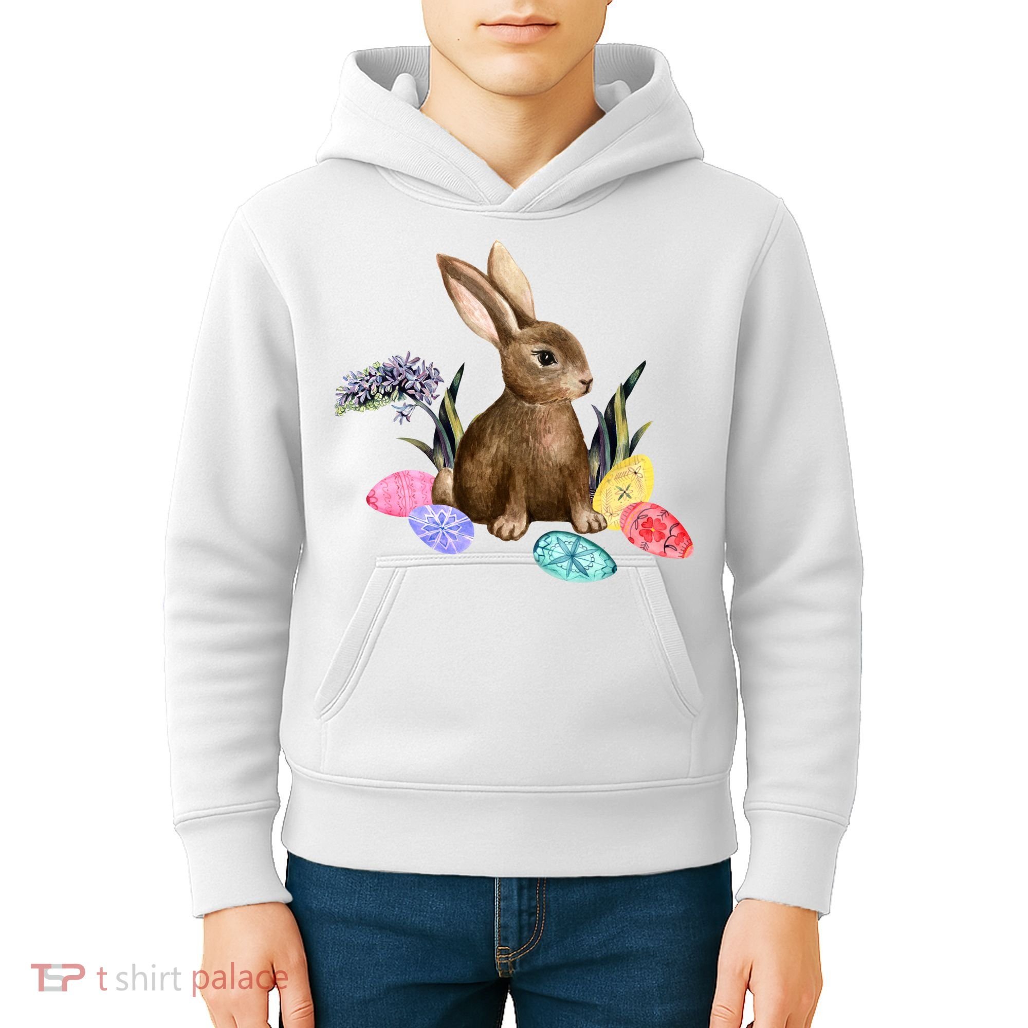Easter Bunny Egg Spring Holiday Cute Kids Hoodie