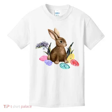 Easter Bunny Egg Spring Holiday Cute Kids T-Shirt