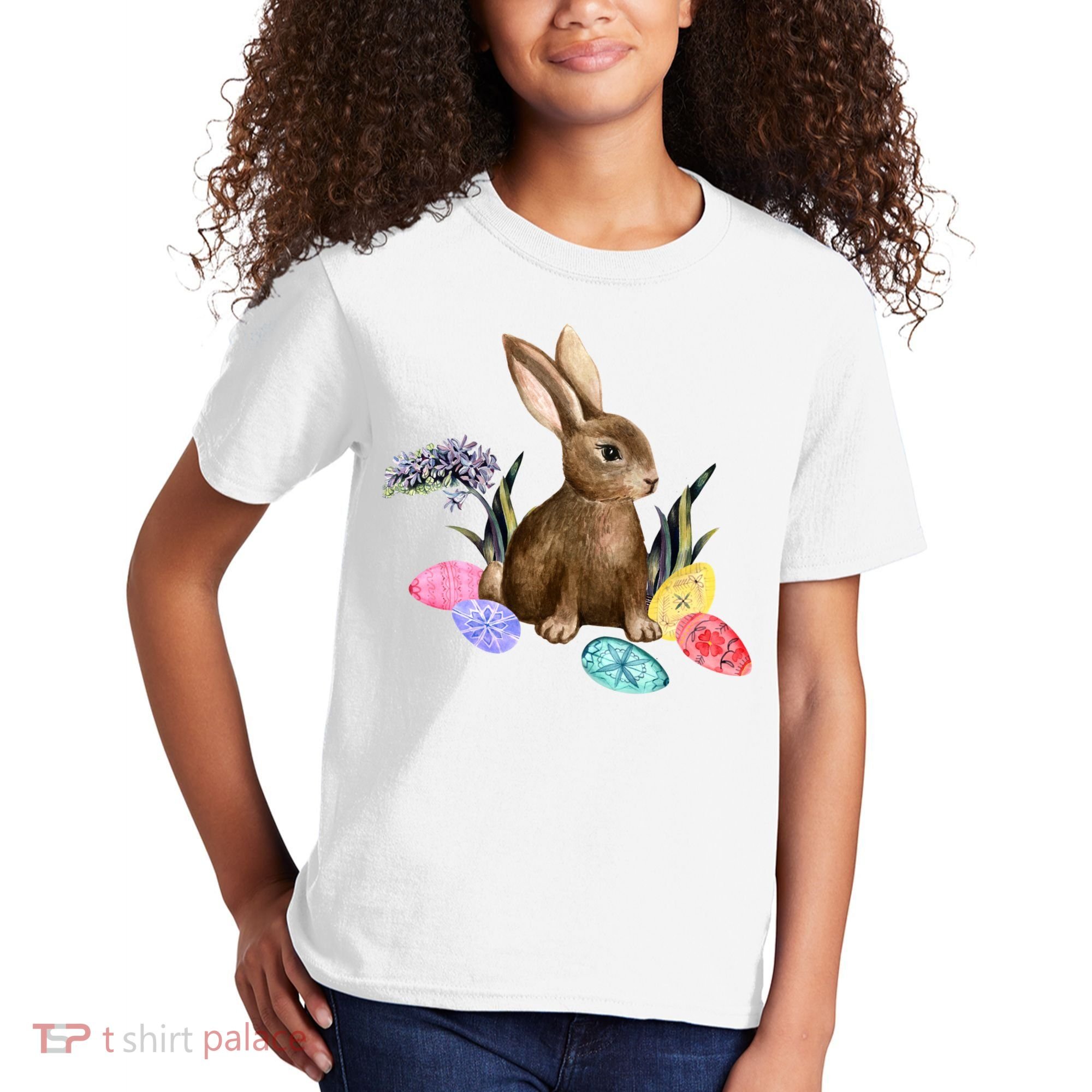 Easter Bunny Egg Spring Holiday Cute Kids T-Shirt